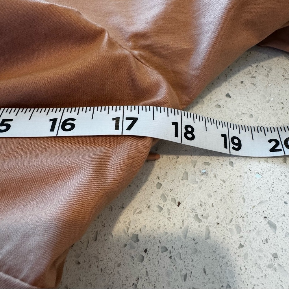 Intermix Twist Front Tiered Mini Dress Puff Sleeve 100% Cotton Tan Size 8 - Picture 8 of 12